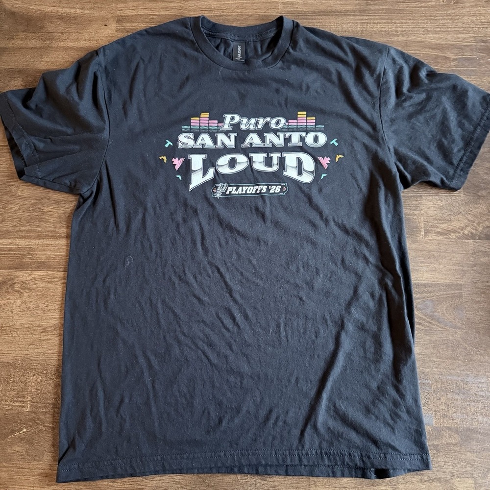 San Antonio Spurs 2026 Playoffs Shirt Mens L Black Puro San Antonio Promo